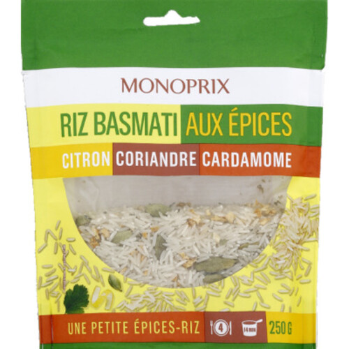 Monoprix Riz Basmati aux Epices Citron Coriandre & Cardamome 250g