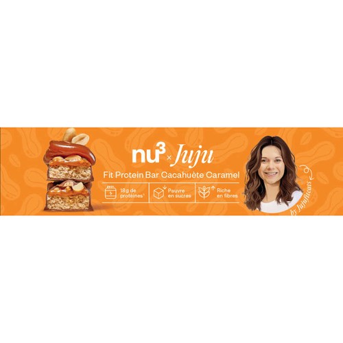 Nu3 Protein Bar Cacahuètes Caramel 55g