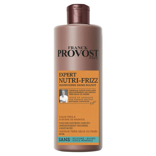 Franck Provost Expert Nutri-Frizz Shampooing Sans Sulfate Cheveux Frisés 400ml