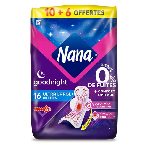 Nana Ultra Serviettes Night Plus x16