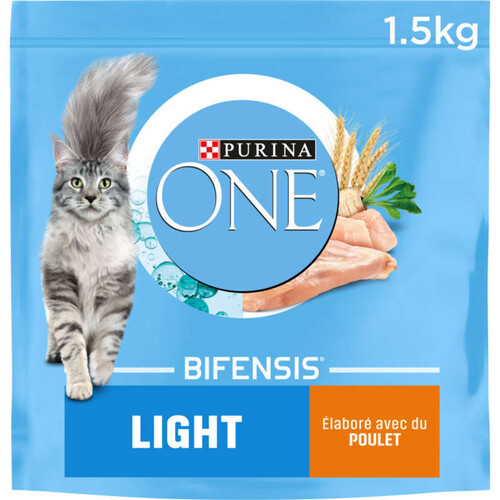 Purina One Light Croquettes pour Chat au Poulet et au Blé 1,5kg
