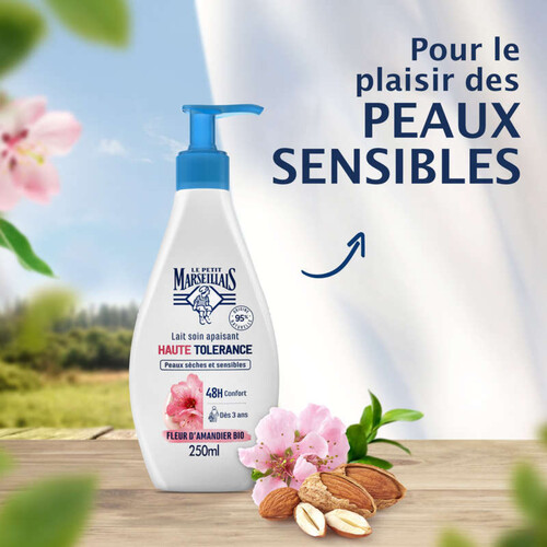 Le Petit Marseillais Lait Soin Apaisant Fleur d'Amandier Bio Dès 3ans 250ml