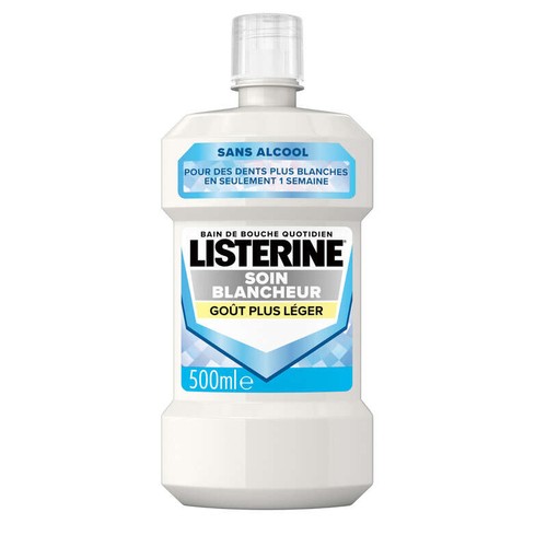 Listerine Bain de bouche blancheur sans alcool 500ml