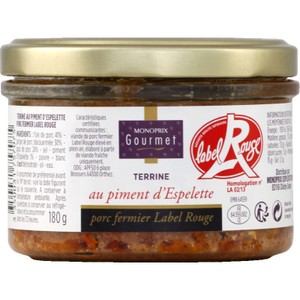 Monoprix Gourmet Terrine Au Piment D'Espelette 180g