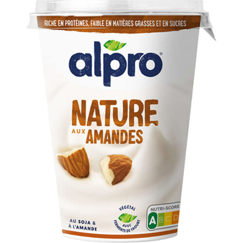 Alpro Dessert végétal nature aux amandes soja 500g