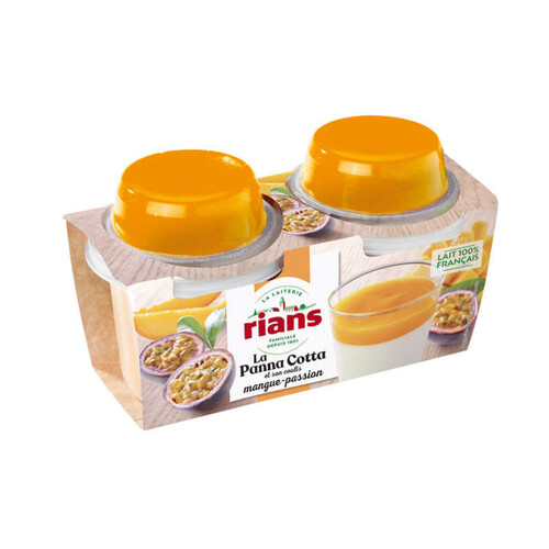 Rians Panna cotta et son coulis mangue passion 2x120G