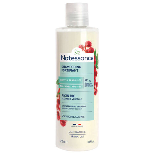 Natessance shampooing réparateur fortifiant Ricin 250ml