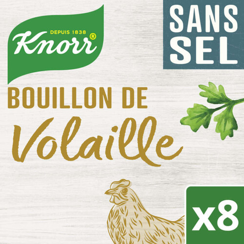 Knorr Cubes Bouillon de Volaille Sans Sel 72g