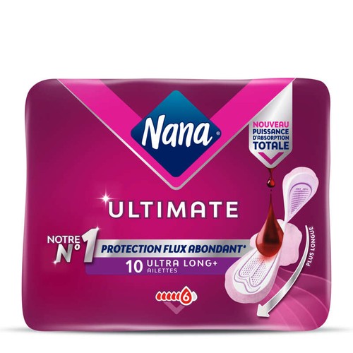 Nana Ultimate Serviettes Ultra Long x10