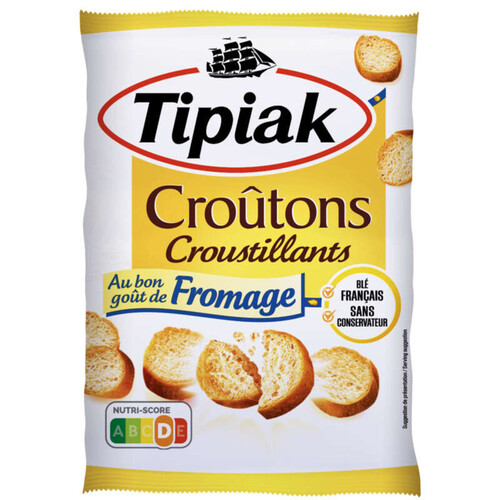 Tipiak Croûtons Croustillants Au Bon Goût De Fromage 90g