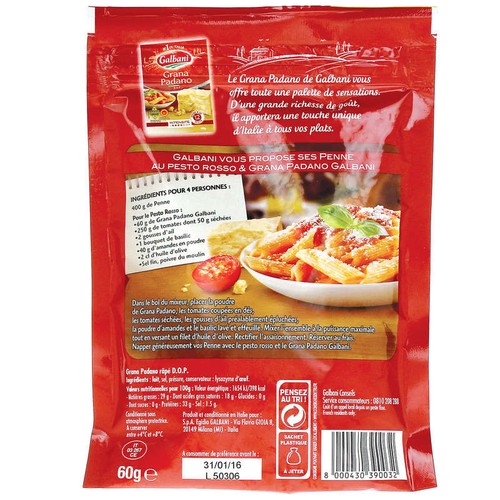 Galbani Grana Padano Râpé 60g