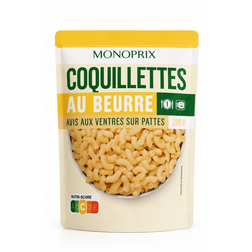 Monoprix Coquillettes Au Beurre 200g