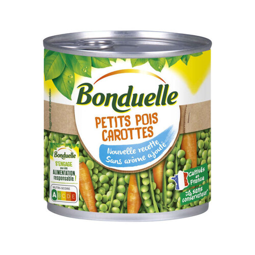 Bonduelle Petits Pois & Carottes Sans Arôme Ajouté 265g