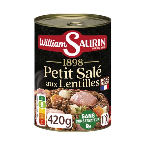 William Saurin 1898 Petit salé aux lentilles 420g