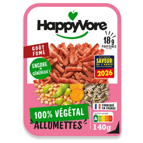 Happyvore Allumettes végétales et gourmandes goût fumé 140g
