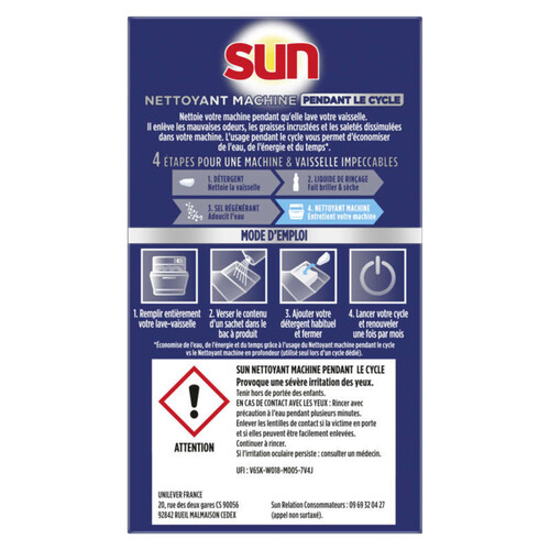 Sun Nettoyant Machine *4 Doses 60g