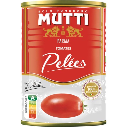 Mutti Tomates Pelées Zéro Résidu de Pesticides 400g