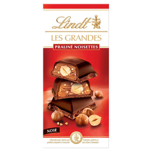 Lindt Chocolat Noir Praliné Noisettes 225G