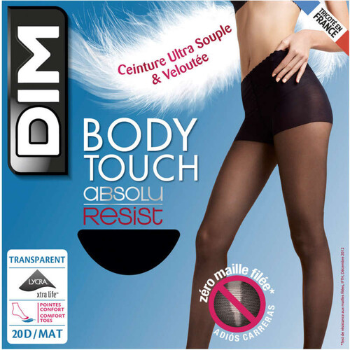 Collant Transparent Et Résistant, Noir, 20D, Body Touch DIM - T1