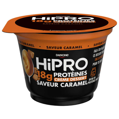 Danone Hipro Crème Dessert Protéines saveur Caramel 180g