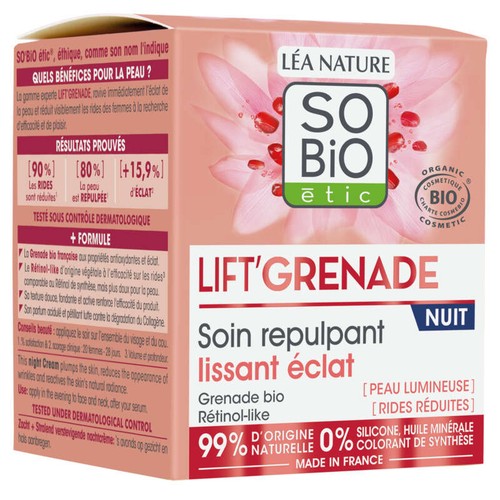 So Bio Soin Repulpant Nuit Lissant Éclat 50Ml