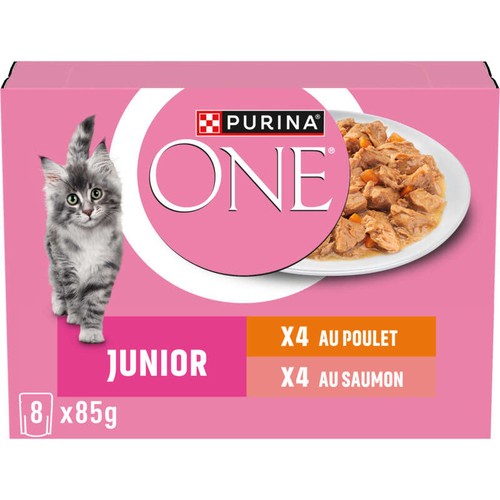 Purina One Aliment pour chats adultes 8x85g