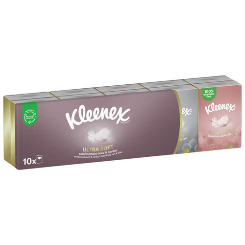 Kleenex Mouchoirs Kleenex Etuis Ultra Soft Mini P10 10 X