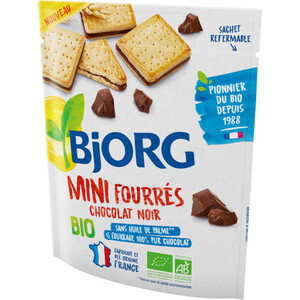 Bjorg Biscuits Bio mini fourrés chocolat 