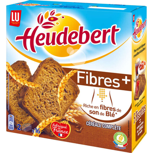 Biscottes Fibres + Heudebert LU : La boîte de 32 tranches - 280 g à Prix  Carrefour