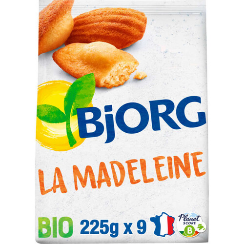 Bjorg Madeleines Aux Oeufs Frais Et Farine De Blé Semi Complète Bio 225G