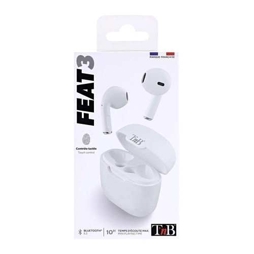 T'nB Ecouteurs sans Fil TWS avec Micro Blanc