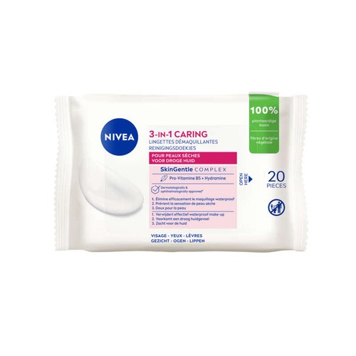 Nivea Lingettes Démaquillantes Pour Peaux Sèches x20
