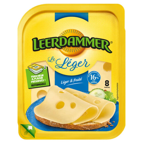 Leerdammer Le Léger Tranches x8 200g