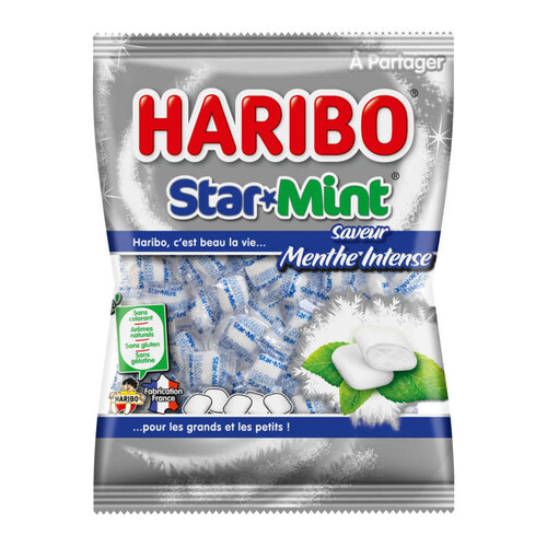 Haribo Bonbons Star Mint À La Menthe Intense 200G