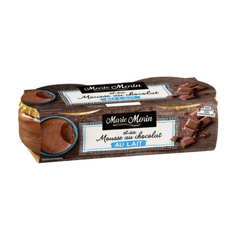 Marie Morin Mousse au Chocolat au Lait 2 x 100g