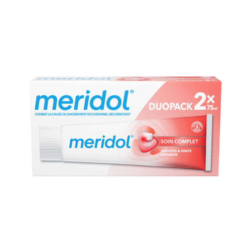 [Para] Meridol Dentifrice Soin Complet Gencives & Dents sensibles 2x75ml