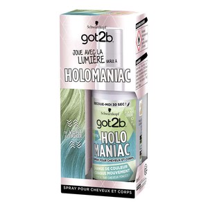 got2b Holomaniac Spray Temporaire Cheveux et Corps Menthe 50ml