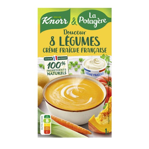 Knorr Soupe Douceur de 8 à la crème fraiche française Légumes 1L