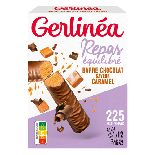 Gerlinéa Barres Saveurs Chocolat Et Caramel 372G