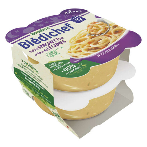 Blédina blédichef petits spaghetti et crème de légumes 2x230g