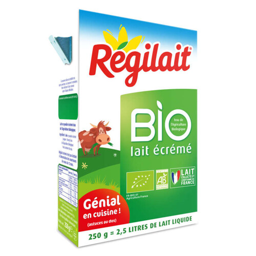 Régilait, lait en poudre écrémé Bio 250g