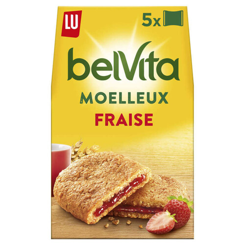 Lu Belvita Biscuits Petit Déjeuner Moelleux Cœur Gourmand Fraise 250g