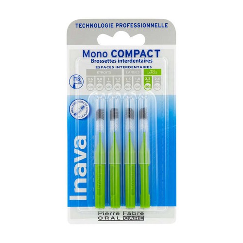 Inava Mono Compact Brossettes Interdentaires Taille : ISO6 2,2mm x4