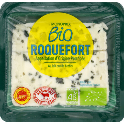 Monoprix Bio Roquefort AOP au lait brebis 100g