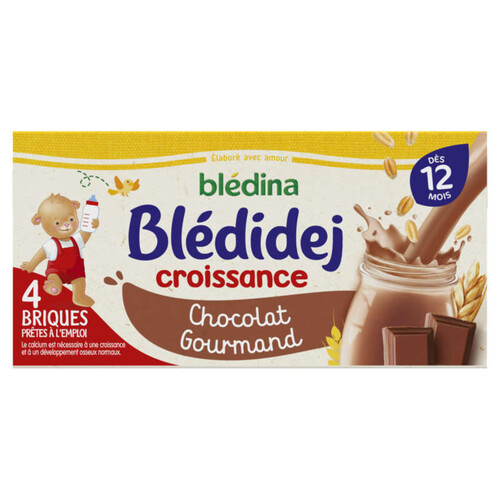 Blédidej Chocolat Gourmand Céréales Lactées Dès 12 Mois 4x250ml