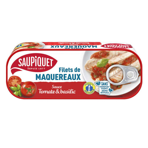 Saupiquet Filets De Maquereaux Sauce Tomate & Basilic 169G