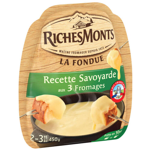 Richesmonts Fondue savoyarde aux 3 fromages (tomme,emmental et conté) 450G