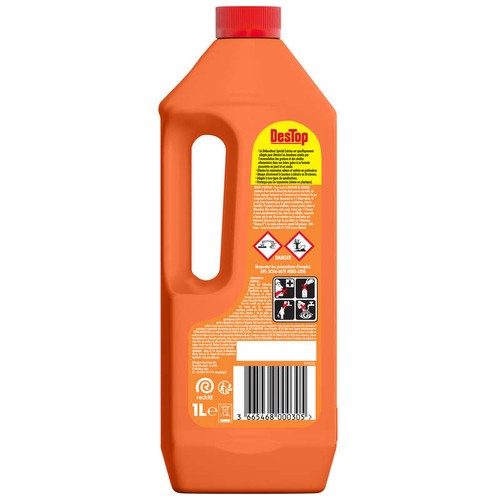 Destop Déboucheur Spécial Cuisine Gel Soude + Javel 1L