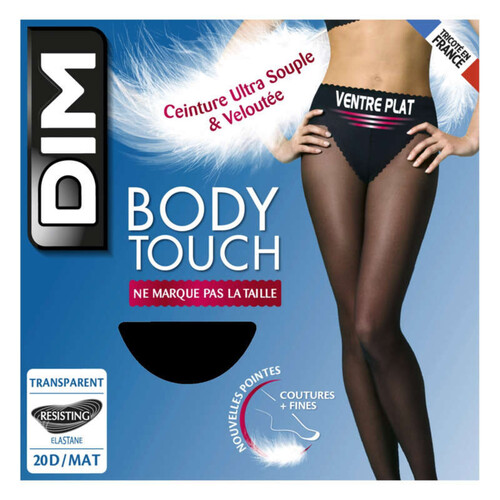 Collant Transparent Ventre Plat, Noir, 20D, Body Touch DIM -T2