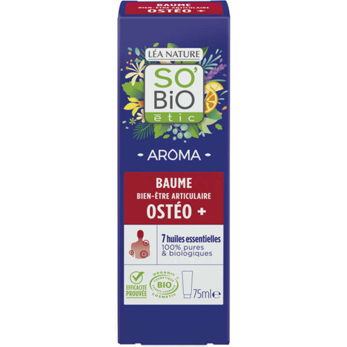 SO'BiO Étic Baume Osteo+ Bien-être Articulaire aux 7 Huiles Essentielles 75ml